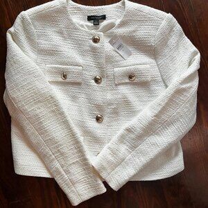White Ann Taylor jacket #blazer size 8